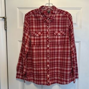 Eddie Bauer Women’s Button Down Plaid Long Sleeve Shirt